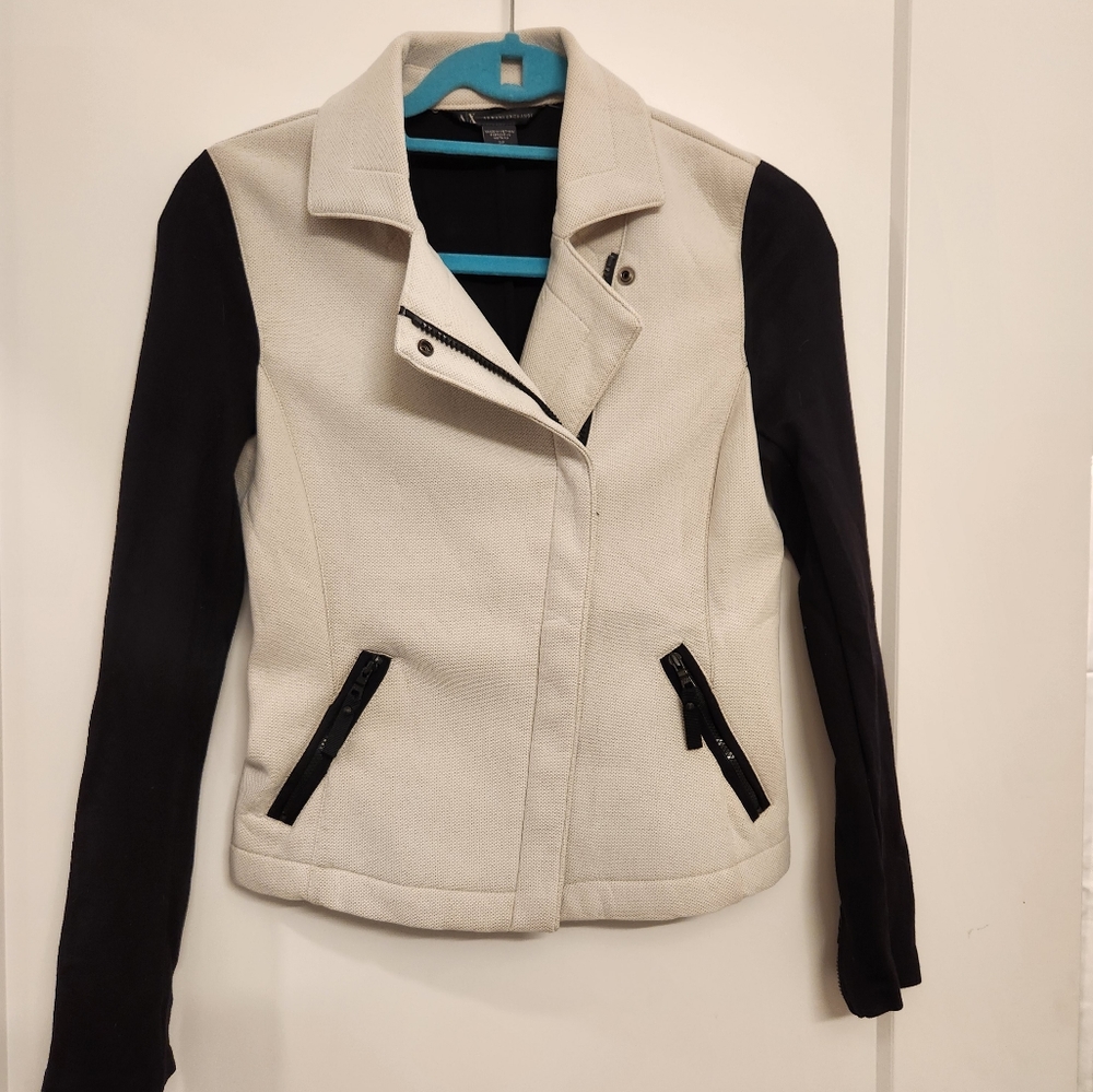 Armani Exchange Asymmetrical Zip Up Jacket